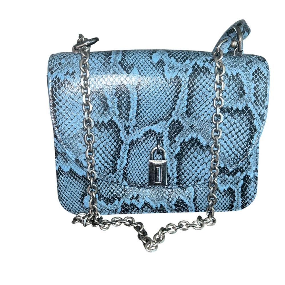 Rebecca Minkoff Blue Snake Print Crossbody Bag